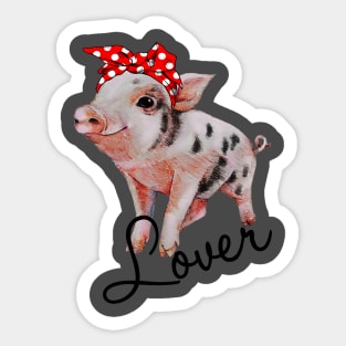 Pig Bandana Lovers. Sticker